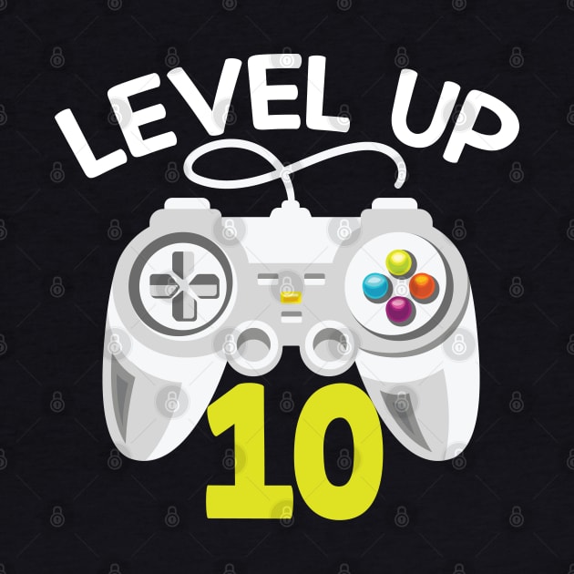 Level Up 10 Unlocked Gift 10th Birthday Gift by mommyshirts